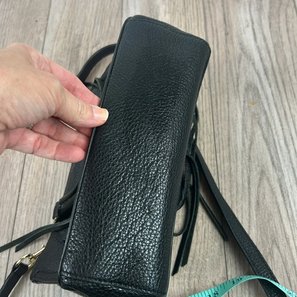 Rebecca Minkoff Raegan fringe black leather bag small - Picture 9 of 12